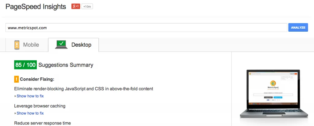 Google PageSpeed Insights