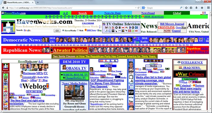 Web con sobrecarga de información
